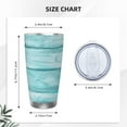 thumbnail image 4 of Easygdp Teal Turquoise Wood 20oz Stainless Steel Vacuum Insulated Double Wall Travel Tumbler, Durable Insulated Coffee Mug with Spillproof Lid-Without Straw, 4 of 8
