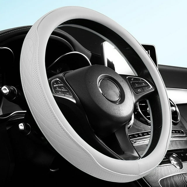 Deals of The Day Clearance! Car Steering Wheel Cover, Universal Anti-Slip Thin Handle Cover, Leather Steering Wheel Protector, Sports Style Car Steering Wheel Grip
