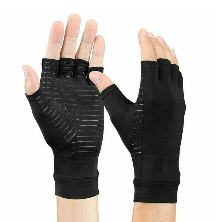 Aptoco Arthritis Compression Gloves for Pain Relief, Alleviate Rheumatoid  Pains for Men Women, Fingerless Typing Gifts for Her, S 