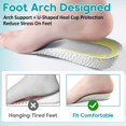 thumbnail image 3 of Almohadillas ortopédicas Altas Insoles Sagry de 2,54 cm para aumentar la altura, color gris, 3 of 7