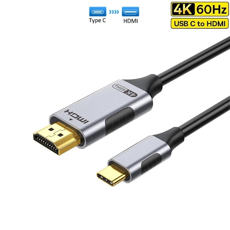 Type C to HDMI Adapter Cable 4K 60Hz USB C to HDMI Cable for  USB C to HDMI Displays Cables