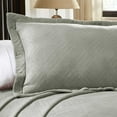 thumbnail image 4 of Geometric Fret Cotton Jacquard Matelasse Scalloped Bedspread Set , Full, Platinum by Blue Nile Mills, 4 of 6