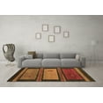 thumbnail image 3 of Ahgly Company Indoor Square Abstract Brown Modern Area Rugs, 6' Square, 3 of 4