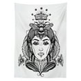 thumbnail image 2 of Queen Outdoor Tablecloth, Queen Bee Portrait Female Fantasy Spirituality Folklore Figure Magical Artwork, Decorative Washable Fabric Picnic Tablecloth, 58 X 120 Inches, Dark Brown White, by Ambesonne, 2 of 2