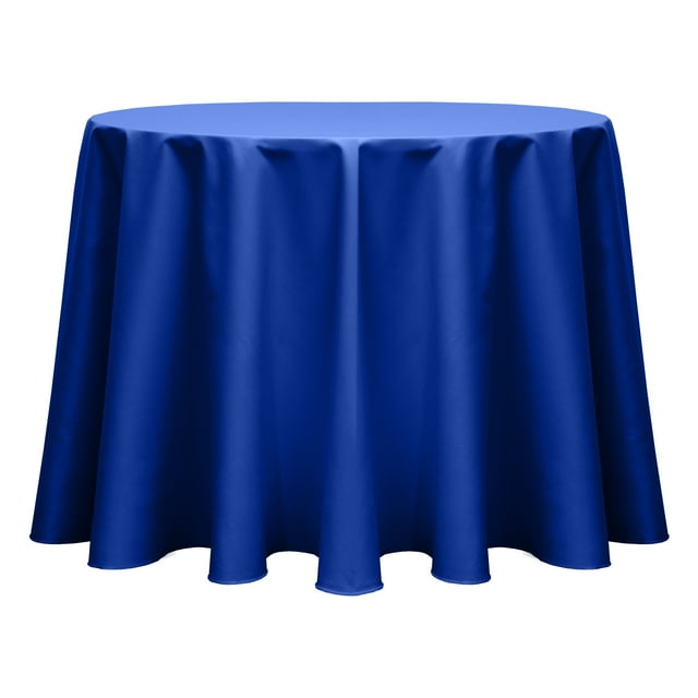 Ultimate Textile (2 Pack) Poly-cotton Twill 96-Inch Round Tablecloth - for Restaurant and Catering, Hotel or Home Dining use, Royal Blue