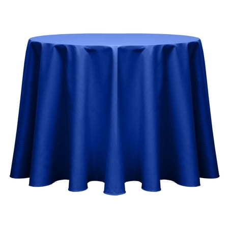 

Ultimate Textile (2 Pack) Poly-cotton Twill 102-Inch Round Tablecloth - for Restaurant and Catering Hotel or Home Dining use Royal Blue