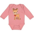 thumbnail image 3 of Inktastic Cute Christmas Reindeer with Christmas Lights Boys or Girls Long Sleeve Baby Bodysuit, 3 of 5