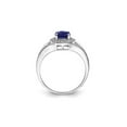 thumbnail image 2 of Gem & Harmony 2/3 Carat (Ctw) Lab-Created Blue Sapphire Ring  in Sterling Silver for Women, 2 of 5