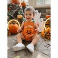 thumbnail image 6 of My First Halloween Baby Boy Outfit Pumpkin Sleeveless Corduroy Overall Romper Fall Clothes, 6 of 9