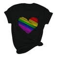 thumbnail image 6 of Raeneomay Oversized T Shirts for Women Festival Colorful Heart Shaped Printed Round Neck Short Sleeved Top, 6 of 6