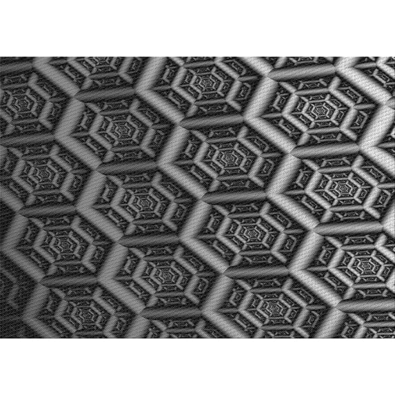 Ahgly Company Indoor Rectangle Patterned Charcoal Black Area Rugs, 2' x 3'