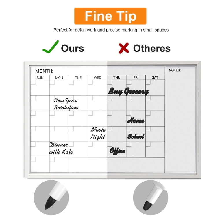 Comix Magnetic Dry Erase Markers, Black, Fine Tip (36-Pack) photo 6