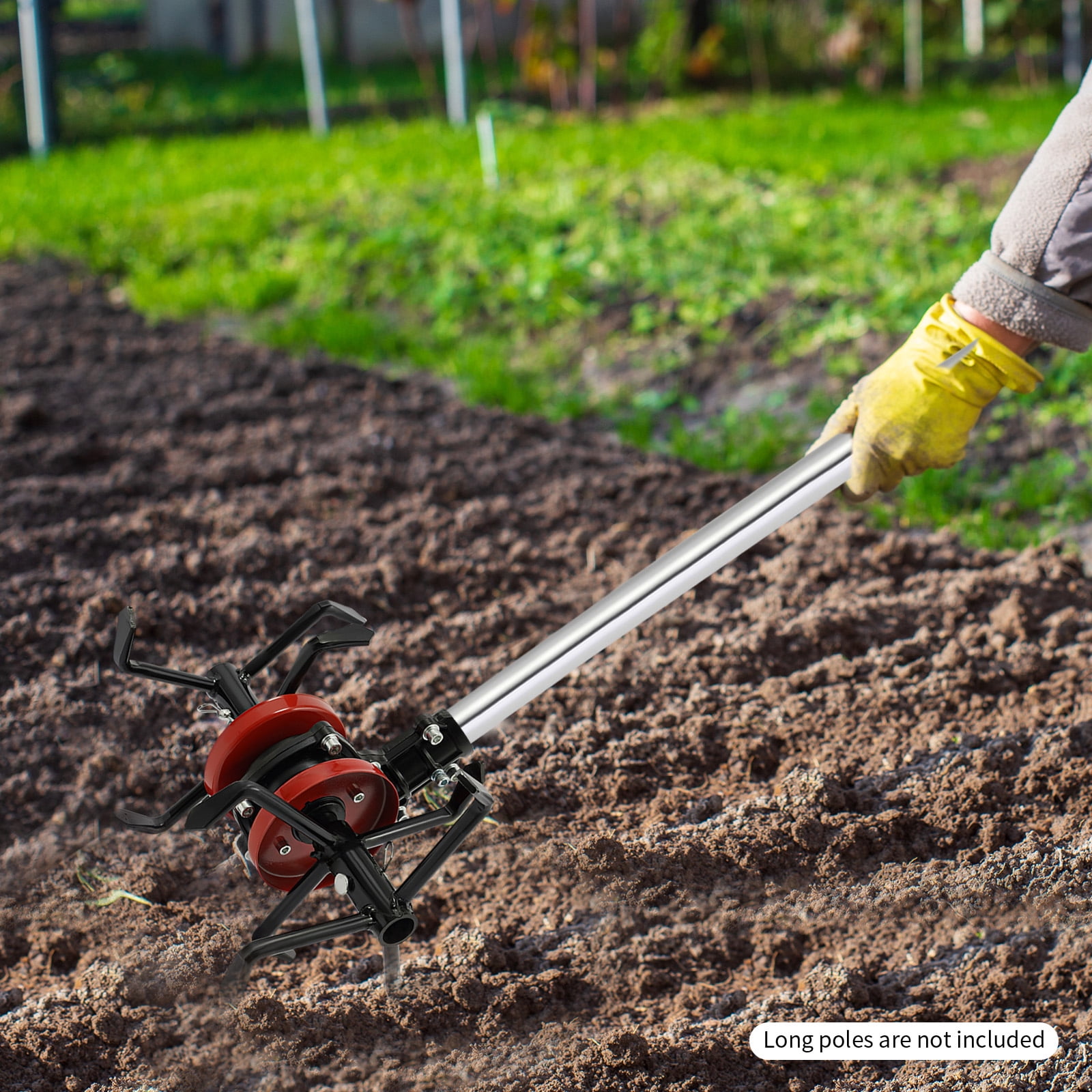 TFCFL 6-Claw Cultivator Wheel Garden Wheel for Loose Soil and Mowing Grass Cultivator Tool