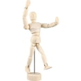 thumbnail image 1 of UPOUART Flexible Jointed Wood Mannequin Model with Stand for Artists Table Decor, 1 of 8