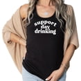 thumbnail image 3 of Support Day Drinking Women's Shirt Black Tank top Medium, 3 of 4