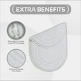 thumbnail image 6 of Better Trends 20" x 32" Oval Shape Bath Mat 100% Cotton Bathroom Rug Water Absorbent Bath Rug Machine Washable (White) Lilly Crochet Collection, 6 of 6