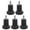 Black, variant on Viveous 5pcs Bell Glides Replacement Office Desk High Chair Foot Pads Stool Swivel Caster Wheels Stopper Casters Stationary Feet For Protect Wood Hardwood Floor