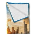 thumbnail image 2 of New York Soft Flannel Fleece Throw Blanket, Cityscape of Brooklyn Bridge and Manhattan River Center of Culture Photo, Cozy Plush for Indoor and Outdoor Use, 60" x 80", Multicolor, by Ambesonne, 2 of 5