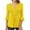 Yellow, variant on Diufon Womens Dressy Tops Casual Ruffle 3/4 Sleeve Button V Neck Loose Shirts Trendy Solid Color Basic Blouse