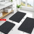 thumbnail image 2 of Simmore Bathroom Rugs, Ultra Absorbent Chenille Bath Mat, Non Slip Machine Washable Bath Rugs for Tub, Shower Floor, 24x16, Dark Grey, 2 of 6