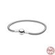thumbnail image 1 of Hebilla de cubo clásica de Plata de Ley 925, pulsera con hebilla en forma de corazón, compatible con abalorios originales, joyería artesanal, gran oferta, 1 of 4