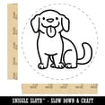 thumbnail image 2 of Labrador Retriever Sitting with Tongue Out Dog Rubber Stamp for Scrapbooking Crafting Stamping - Large 1-1/4 Inch, 2 of 7