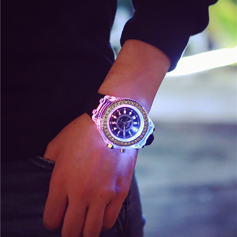 Geneva LED Backlight Sport Waterproof Quartz Wrist Watches