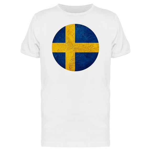 Grunge Sweden Flag T-Shirt Men -Image by Shutterstock, Male Medium