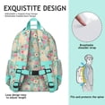 thumbnail image 5 of Golden Retriever Dog and Flowers Backpack for School,Cute School Bag,Schoolbag with Adjustable Shoulder Straps & Padded Back,15.25"x11.5"x5.25", 5 of 6