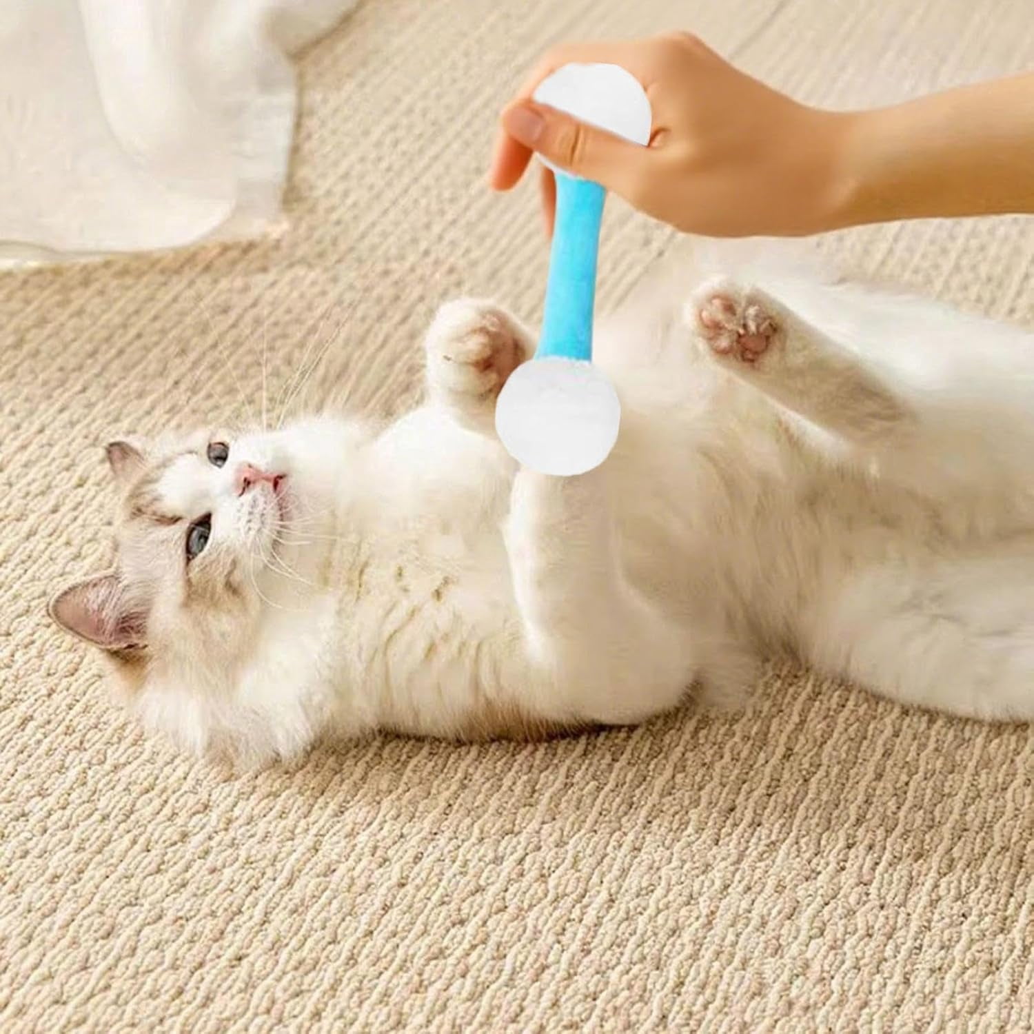 Catnip Kicker Toys Set Of 6, Soft Plush Interactive Chew Sticks For Cats Teething Play