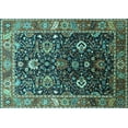thumbnail image 1 of Ahgly Company Indoor Rectangle Oriental Turquoise Blue Industrial Area Rugs, 5' x 7', 1 of 4