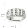 thumbnail image 2 of Sterling Silver Mens Cubic Zirconia Ring - Size 10 - Measures 3.75mm Wide, 2 of 2
