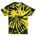 thumbnail image 2 of Peanuts Men's Officially Licensed Charlie Brown Good Grief Tie Dye Tee T-Shirt (Small, Black/Yellow Tie Dye), 2 of 5