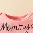 thumbnail image 6 of HCNTES Baby Girl Clothes 3 6 9 12 18 Months Long Sleeve Letter mommy's little Print Ruffle Romper Bodysuit Pants Headbands Sets Cute Baby Girl Fall Winter Outfit, 6 of 8
