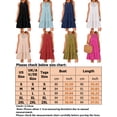 thumbnail image 5 of Fangasis Ladies Tank Dress Halter Neck Mini Sleeveless Sundress Women Loose Swing Simple Boho Short Rose Red S, 5 of 5