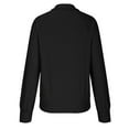 thumbnail image 3 of XFLWAM Women's Lapel V Neck Ribbed Zipper Up Knit Pullover Jumper Solid Color Knitwear Long Sleeve Cardigan Sweaters Black S, 3 of 5