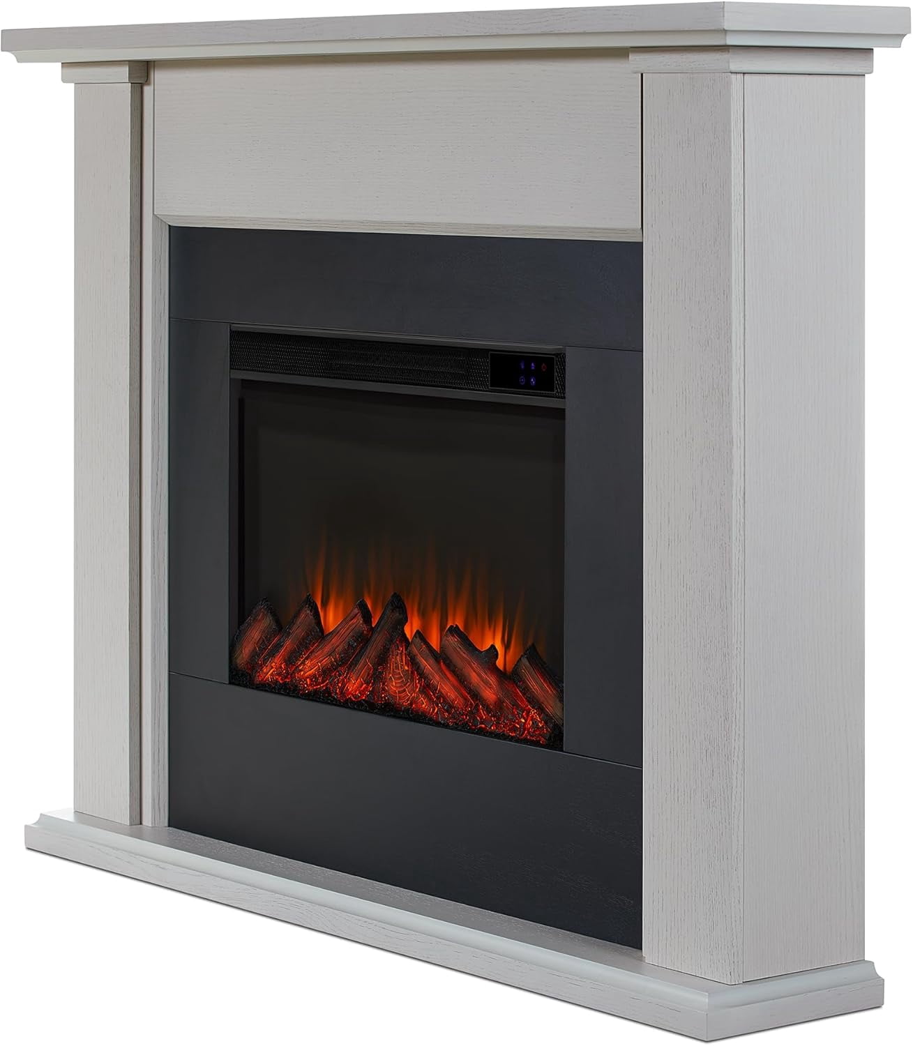 Real Flame Tejon 52" Slim Electric Fireplace in Bone White