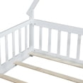 thumbnail image 3 of dokea Twin Tent Bed with Guardrails, White – Teepee Design, 7 Slats, 3 of 20