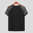thumbnail image 5 of INCERUN Men Summer Top Short Sleeve Shirts Mesh Transparent Club Wear Slim Fit Black Shirt, 5 of 10
