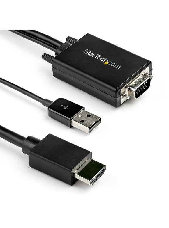 StarTech 2m VGA to HDMI Converter Cable with USB Audio Support - 1080p Analog to Digital Video