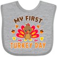 thumbnail image 3 of Inktastic My First Turkey Day with Turkey and Leaves Boys or Girls Baby Bib, 3 of 4