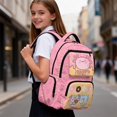 thumbnail image 6 of Yuyamidu Cute Axolotl School Backpack for Girls 6-10 Pink 17 Inch Lightweight Waterproof Multi-Pocket Bookbag with Padded Shoulder Straps for Elementary 1st-4th Grade Back to School Supplies, 6 of 7
