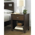 thumbnail image 2 of Modus Furniture Riva One Drawer Nightstand in Chocolate Brown, 2 of 5