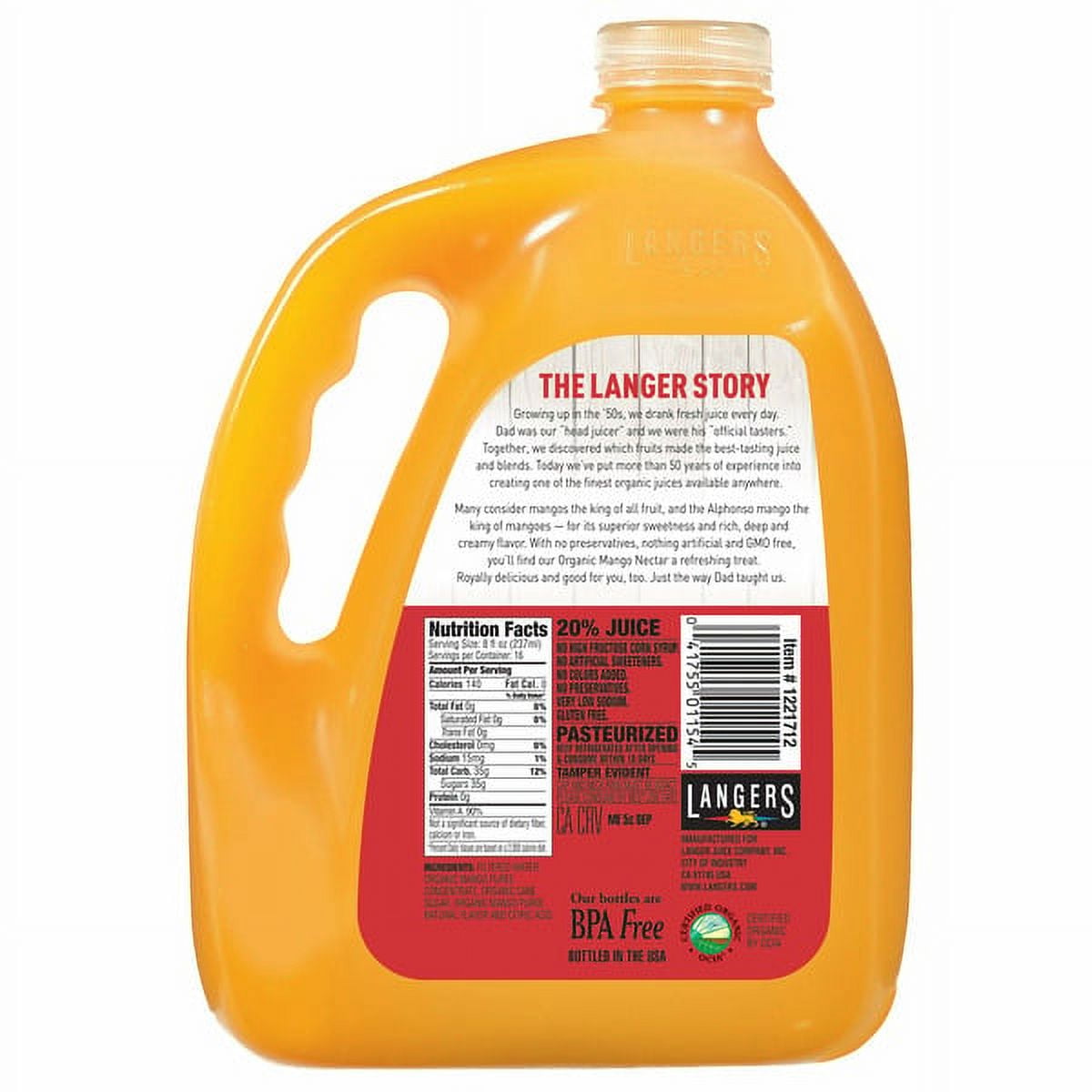 Langers Organic Mango Nectar, 128 fl oz