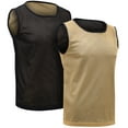 thumbnail image 2 of Athllete Set of 6 Reversible Jerseys Pinnies Training Vest Scrimmage Practice Jersey (V-Gold/Black, XX-L), 2 of 5