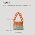 thumbnail image 4 of Bolsos de noche huecos para mujer, bolsos de diseñador de lujo, carteras, novedad de 2024, en PC, con cuentas tejidas, color degradado, asa de anillo para playa, 4 of 5