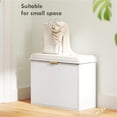 thumbnail image 6 of Demi Bonn 24" Shoe Storage Bench with Padded Seat Cushion and Flip-Drawer, Entryway Bench, Shoe Cabinet, White, 6 of 7