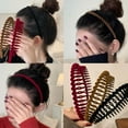 thumbnail image 2 of ZOUBAOQ Womens Headband Flocking Toothed Hair Hoop Hair Frosted Girls Color Pure Serrated V5p2 Accessories, 2 of 9