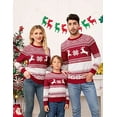 thumbnail image 2 of GymChoice Knitted Christmas Sweater For Family,Reindeer Snowflakes Knitted Pullover, 2 of 5
