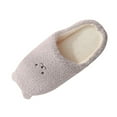 thumbnail image 2 of Women‘s Bear Slippers, Cute Animal Design with Super Soft Sole, Quiet & Non-Slip for Hardwood Floors, Warm Plush for Winter, Gift for Her Light Gray 41, 2 of 3